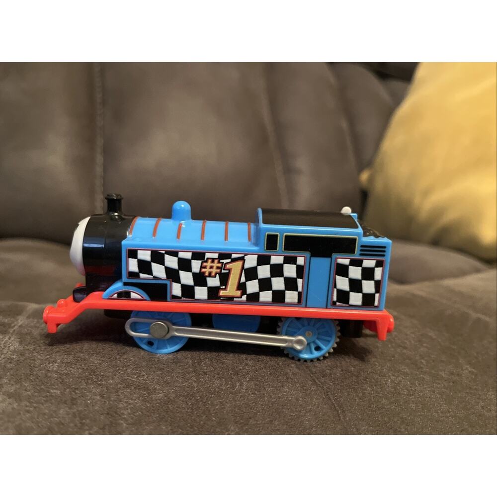 Thomas Train Trackmaster Racing Checkered Flag #1 Engine - Works